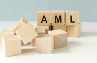 AML Acute Myeloid Leukemia acronym on colorful wooden cubes